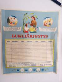 Osuuskassa 1950 - Ylihärmän Osuuskassa -lukujärjestys -school timetable