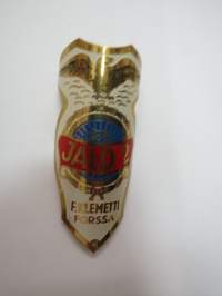 Jalo 2 - F. Klemetti, Forssa -polkupyörän keulamerkki / runkomerkki -bicycle emblem / badge