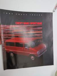 Chevrolet vans / sportvans -1985 -myyntiesite / brochure