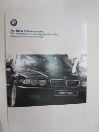 BMW 7 Series Saloon 2000 -myyntiesite / sales brochure
