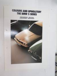 BMW 5 Series Colours and upholstery 1990 -myyntiesite / sales brochure