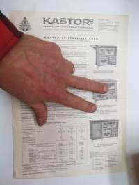 Kastor-loistoliedet 1950 -myyntiesite / stove brochure