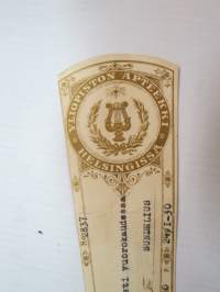 Yliopiston Apteekki, Helsinki, 24.1.1930 -apteekkiresepti / signatuuri -pharmacy label