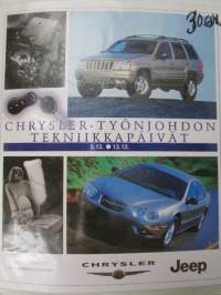 Chrysler työnjohdon tekniikkapäivät 5.12, ja 13.12. 2001