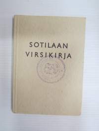 Sotilaan virsikirja 1954, kannessa leimaus