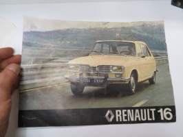 Renault 16 -myyntiesite / sales brochure