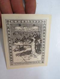 Ex Libris Svante Dahlström - kuvittanut Ragnar Ungern -book owner´ mark
