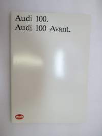 Audi 100, 100 Avant 1988 -myyntiesite / sales brochure