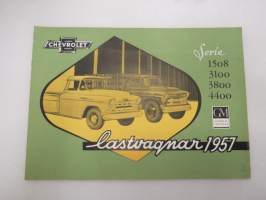 Chevrolet lastvagnar 1957 Serie 1508, 3100, 3800, 4400 -myyntiesite / sales brochure