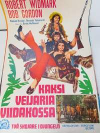 Kaksi veijaria viidakossa / Två skojare i djungeln, Pääosissa Robert Widmark, Bob Gordon, ohjaus Ernst Hofbauer, -elokuvajuliste -movie poster