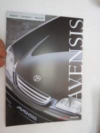 Toyota Avensis 2000 tekniset tiedot -myyntiesite / sales brochure