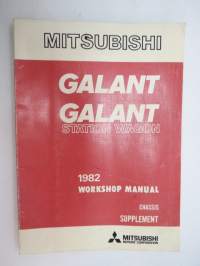 Mitsubishi Galant Station Wagon 1982 Workshop Manuual chassis supplement -korjaamokirjan lisäosa