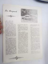 Borgward -myyntiesite / brochure (kopioitu markkinointikäyttöön jossain lehdessä olleesta esittelystä - (