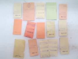 Osuuskauppa ym. kassakuitteja 15 kpl / cash register receipts