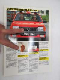 Opel - Der Feuerwehr-Ascona 1986 -myyntiesite / brochure