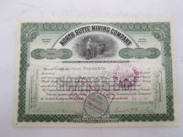 North Butte Mining Company, 10 shares, nr 40891, 1909 -share certificate / osakekirja