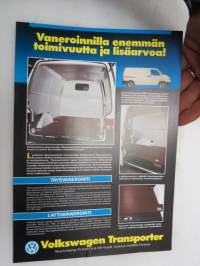 Volkswagen Transporter vanerointi / beklätt lastutrymme -myyntiesite / brochure