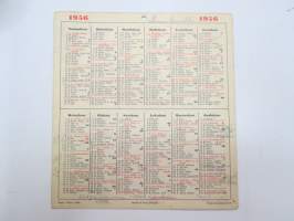 Seinäkalenteri / seinäalmanakka 1956 -wall calendar