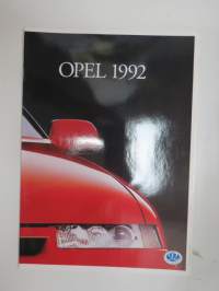 Opel Corsa, Astra, Vectra, Omega, Calibra, Senator + Sportit & Caravan 1992 -myyntiesite / brochure