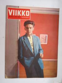Viikko Sanomat 1957 nr 40, ilmestynyt 4.10.1957, sis. mm. seur. artikkelit / kuvat / mainokset; Kansikuva Kr. Runeberg -