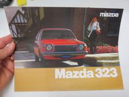 Mazda 323 1977 -myyntiesite / brochure