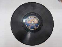 His Master´s Voice A.L. 1026 Muisto / Jukolanpolkka - Suomi Jazz-orkester, Topi Aaltonen -savikiekkoäänilevy 78 rpm 10