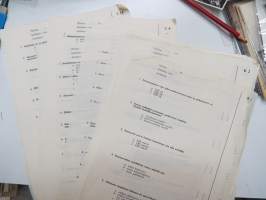 Ajokorttikokeen koekysymykset K 1 - K 10 & L 1 - L 20 / Autokatsastusmiehet ry kysymyssarjat 1960-luvulta(?)