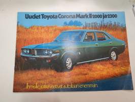 Toyota Corona Mark II 2000, 2300 1973 -myyntiesite / brochure