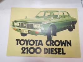 Toyota Crown 2100 Diesel 1974 -myyntiesite / brochure
