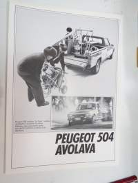 Peugeot 504 GR / GRD avolava 1985 -myyntiesite / brochure