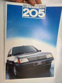 Peugeot 205 1987 -myyntiesite / brochure