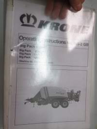 Krone Big Pack Baler 890/XC, 1270/XC, 1290/XC Machine nr 584300 or higher -operating instructions in english (nr 965-2 GB)