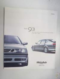 Saab 93 varusteet ja hinnasto - utrustning och prislista 2.1.2002 -myyntiesite / brochure