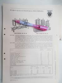 Wärtsilä Peko kallistettava pöytäpata malli KGB/50+50+50+50, KGBEL/50+5++30 -myyntiesite / brochure