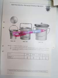 Wärtsilä Konesilta-toalettisankoja (emali) malli STP, STO, STE -myyntiesite / brochure