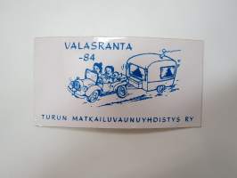 Valasranta 1984 - Turun Matkailuvaunuyhdistys ry -tarra -sticker