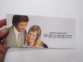 Peugeot 1973 mallisto -myyntiesite / brochure