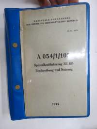 Spezialkraftfajrzeug ZIL 135 Beschreibung und Nutzung -sotilasuorma-auto ZIL, käyttöohjekirja saksaksi / special military vehicle, manual