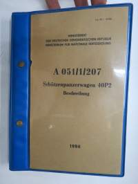 Schützenpanzerwagen 40P2 Beschreibung -suojapanssarivaunu, yleiskuvaus -tank manual