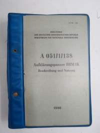 Aufklärungspanzer BRM 1K Beschreibung und Nutzung -raivauspanssarivaunu, yleiskuvaus, käyttö -tank manual