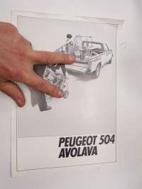 Peugeot 504 Avolava 1984 -myyntiesite / sales brochure