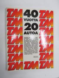 Tekniikan Maailma 40 vuotta 20 autoa -20 vuoden aikana esiteltyjen autojen