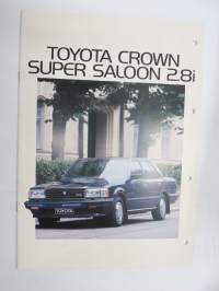 Toyota Crown Super Saloon 2.8i 1985 -myyntiesite / sales brochure