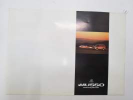 SSangYong Musso -myyntiesite / sales brochure