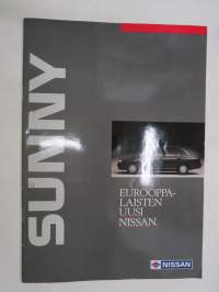 Nissan Sunny 1991 -myyntiesite / sales brochure