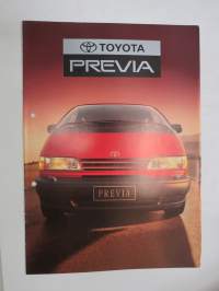 Toyota Previa 1998 -myyntiesite / sales brochure