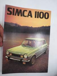 Simca 1100 -myyntiesite / sales brochure