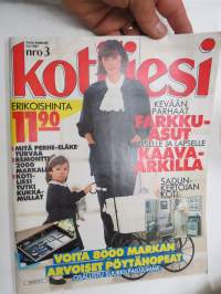 Kotiliesi 1987 nr 3, 6.2.1987, Pakolaiset korvaamaan vähentyvää kansaamme?, Sadunkertojan koti - Minna Laukkanen, kaava-arkki