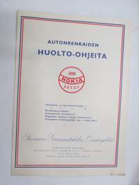 Nokia - autonrenkaiden huolto-ohjeita, mm.