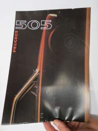 Peugeot 505 1980 -myyntiesite / sales brochure